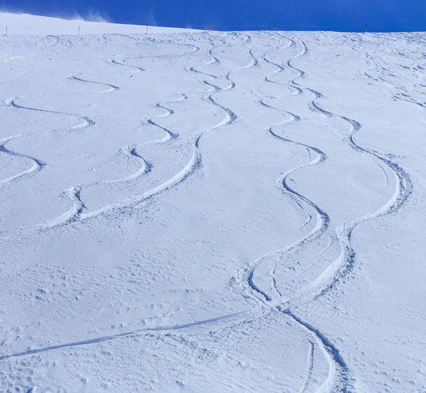 Ski tracks on Mt. Titlis in Switzerland - Photo, Image