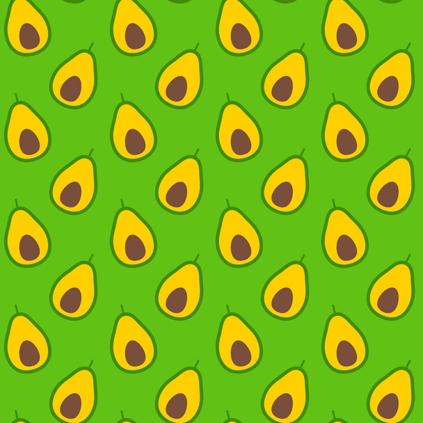 Плоский бесшовный рисунок авокадо
 - Вектор,изображение