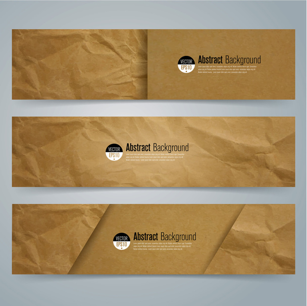 banner design with brown paper  - Vektori, kuva