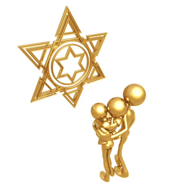 Famille d'or avec étoile de David
 - Photo, image