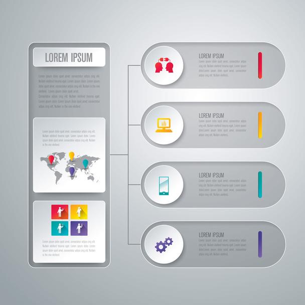 infographics design template - Vektor, Bild