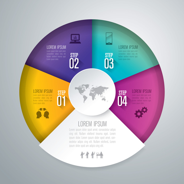 Business infographic of cycle - Vetor, Imagem