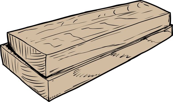 Sketch of wooden boards - Vector, Image
