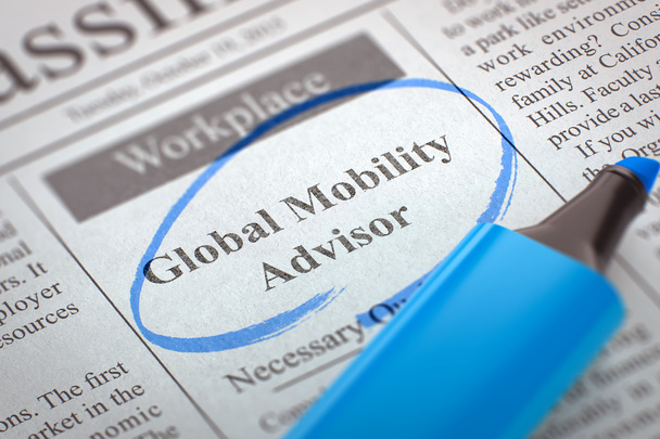 Global Mobility Advisor Join Our Team. 3D Rendering. - Photo, Image