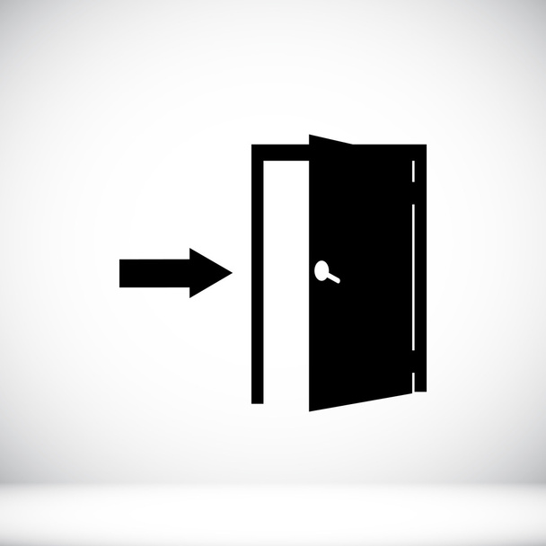  door exit flat icon - Вектор, зображення