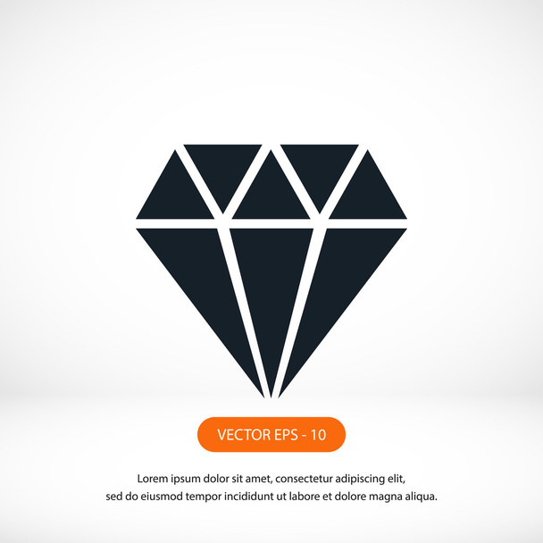 Ícone de vetor diamante - Foto, Imagem