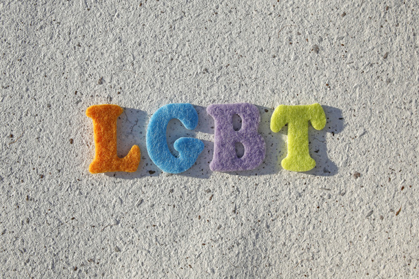 LGBT acronym on handmade paper texture - Photo, Image