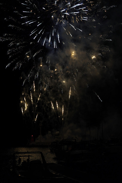 Fuochi d'artificio estivi al porto
 - Foto, immagini
