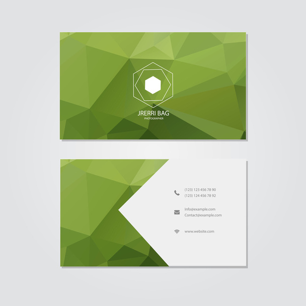 Card with polygonal background - Vektor, obrázek
