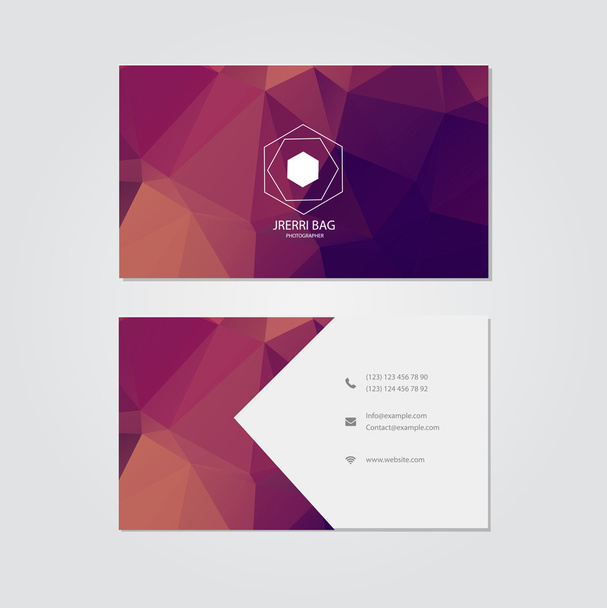 Card with polygonal background - Vector, afbeelding
