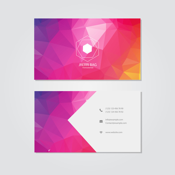 Card with polygonal background - Vecteur, image