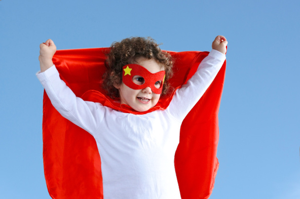 Süper kahraman çocuk kız - Fotoğraf, Görsel
