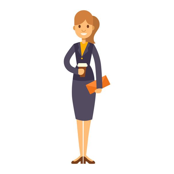 Business woman silhouette - Διάνυσμα, εικόνα