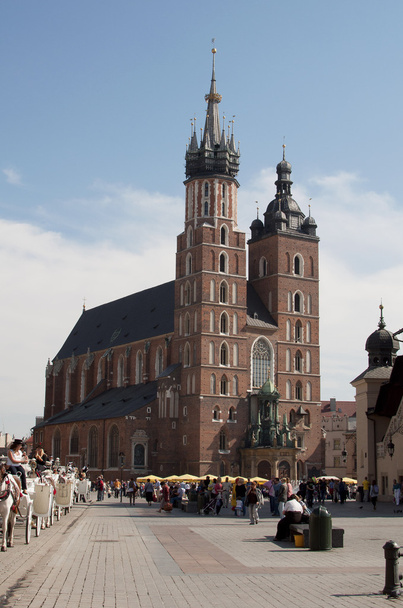 The basilica of the Virgin Mary in Cracow - Poland - Photo, Image