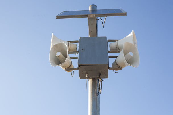 Güneş enerjili megafon kutup - Fotoğraf, Görsel