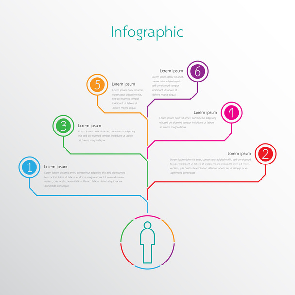 Wektora infographic szablony dla szczegółowych raportów z różnych etapów procesu. - Wektor, obraz