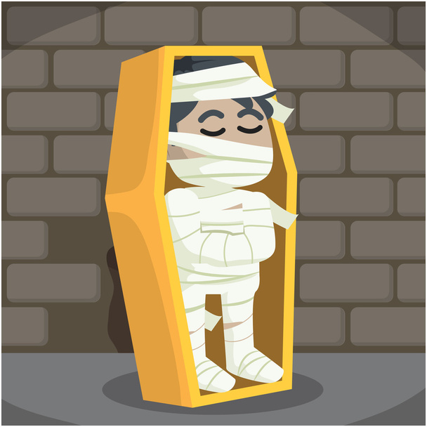 mummy in catacomb illustration design - Διάνυσμα, εικόνα