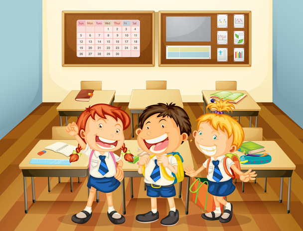 дети в классе - Вектор,изображение