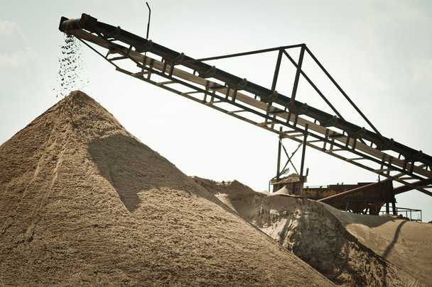 Conveyor on site at gravel pit - Photo, Image