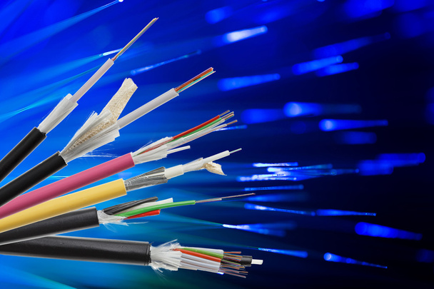 Fiber optical cable collection - Foto, Imagen