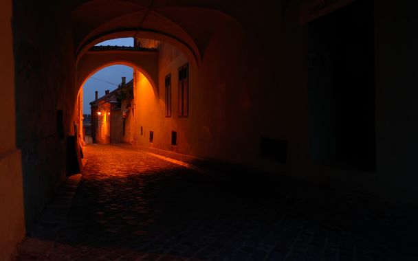 Středověké chodby ve městě Sibiu - Fotografie, Obrázek