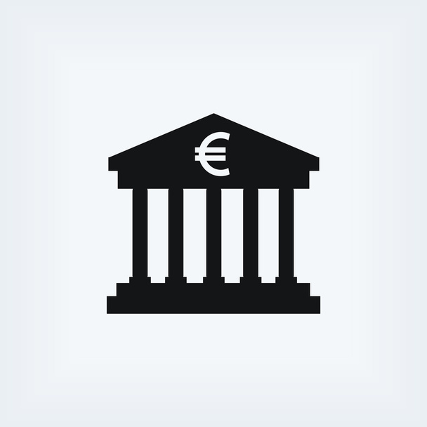 Euro Bank vetor ícone
 - Foto, Imagem
