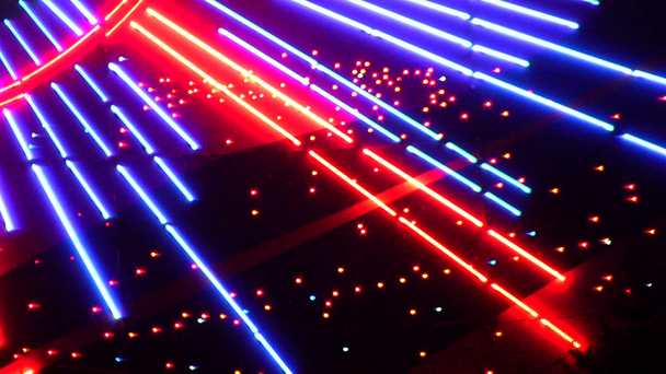 Noc neon światło kasyno 2 - Materiał filmowy, wideo