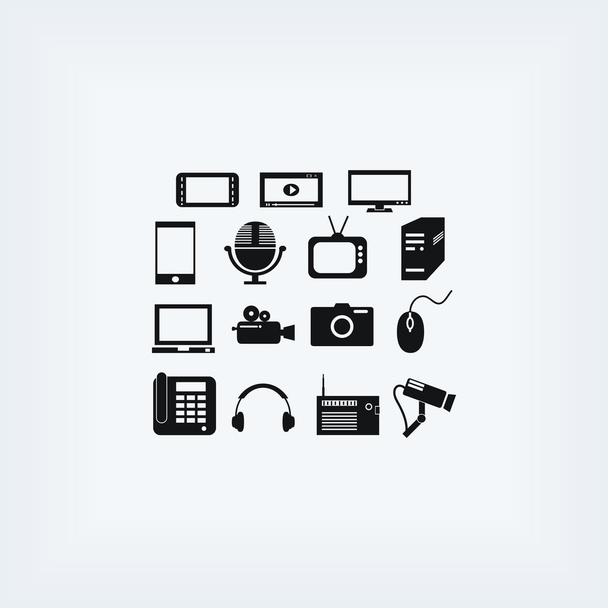 series icon set and mobile devices. - Zdjęcie, obraz