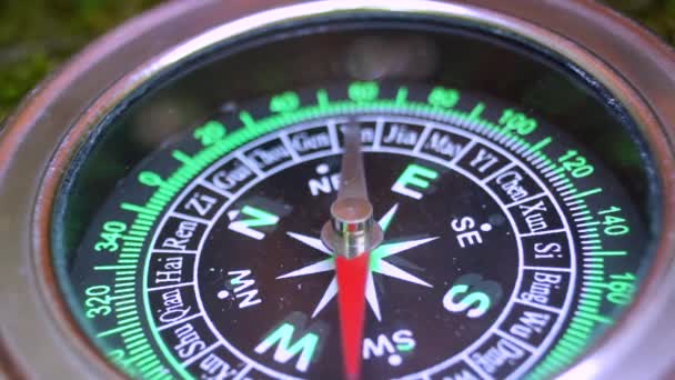The compass and the arrow is spinning abnormally, large. - Footage, Video