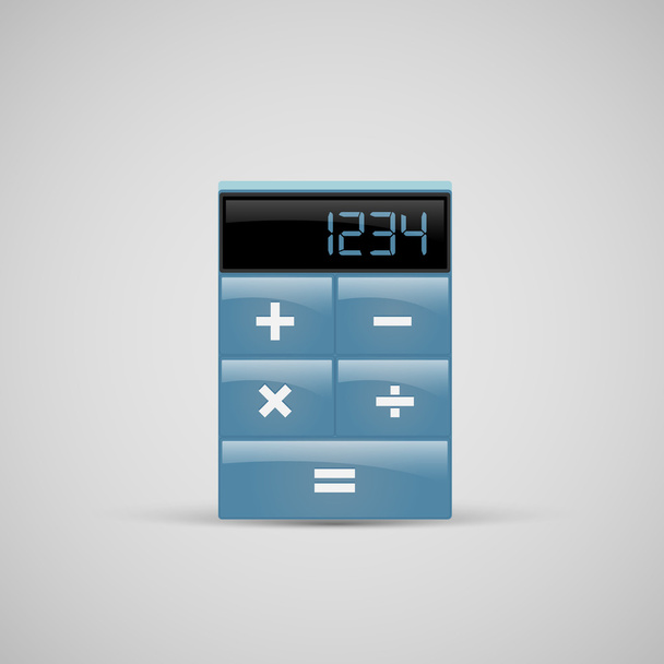 A realistic calculator icon, vector - Vector, afbeelding