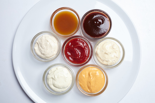 different sauces in bowls - Photo, Image