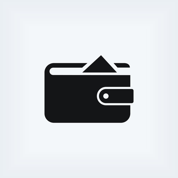 Plochý dlouhý stín peněženka ikona - Fotografie, Obrázek