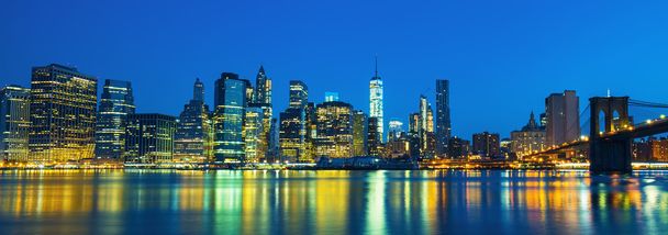 Ciudad de Nueva York Manhattan centro al atardecer
 - Foto, Imagen