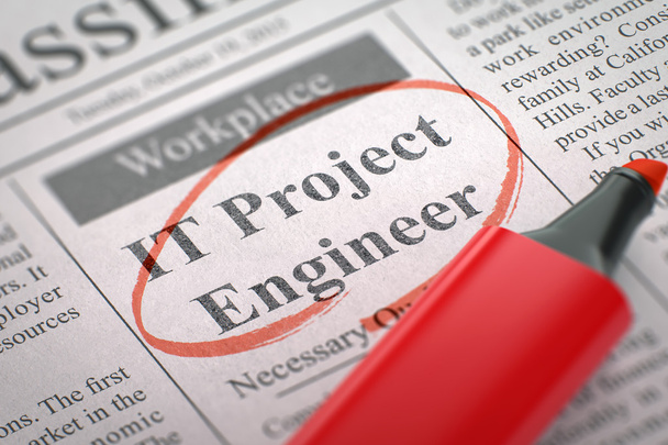 Estamos contratando a Ingeniero de Proyectos de TI. Ilustración 3D
. - Foto, imagen