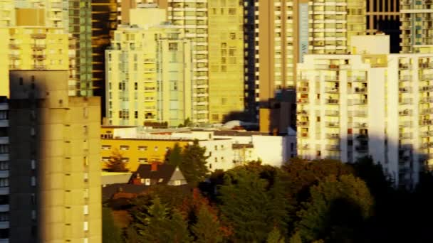 Vancouver cityscape gökdelenler ve Binalar - Video, Çekim