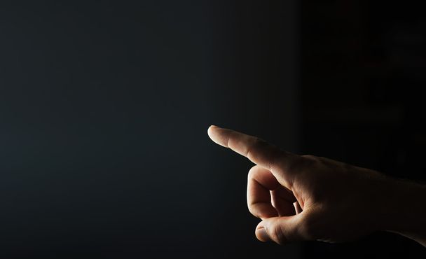 Businessman pointing finger - Фото, зображення