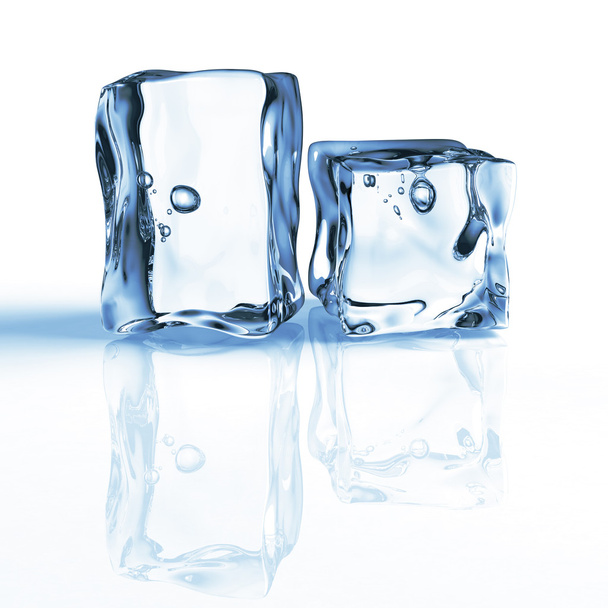 kostky ledu na bílém pozadí - Fotografie, Obrázek