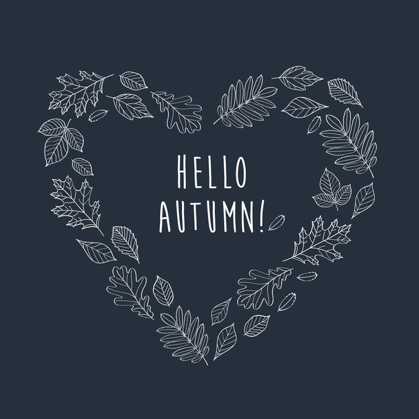 Hello autumn! text - Vektori, kuva