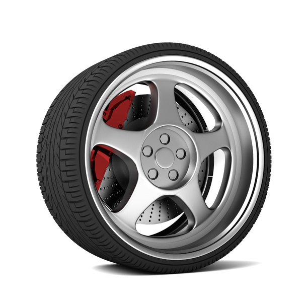 car tire concept 3d illustration - Photo, Image