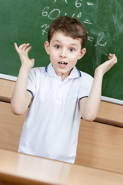Pupil is shocked that he doesn't know the answer - Foto, imagen
