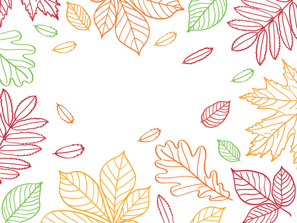 Seamless pattern. Fall of the leaves - Вектор,изображение
