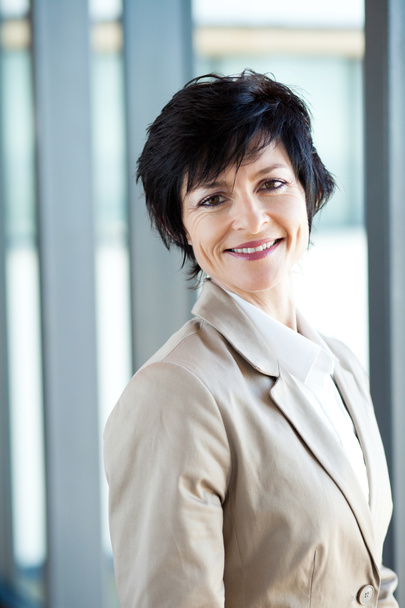 Happy middle aged businesswoman portrait in office - Photo, Image