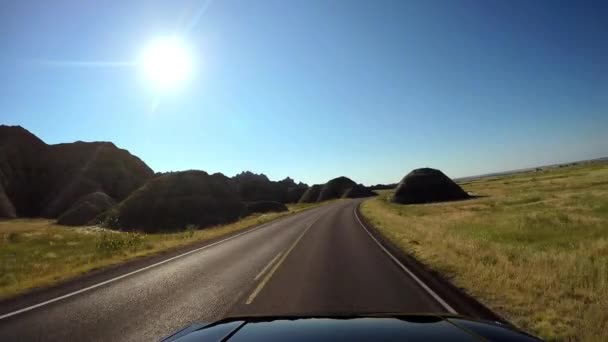  jazdy Badlands, w stanie Dakota Południowa - Materiał filmowy, wideo
