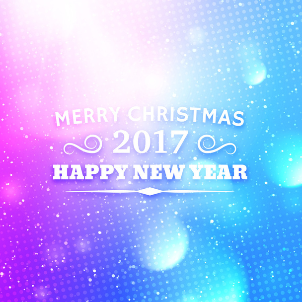 メリー クリスマスと幸せな新年 2017 - ベクター画像