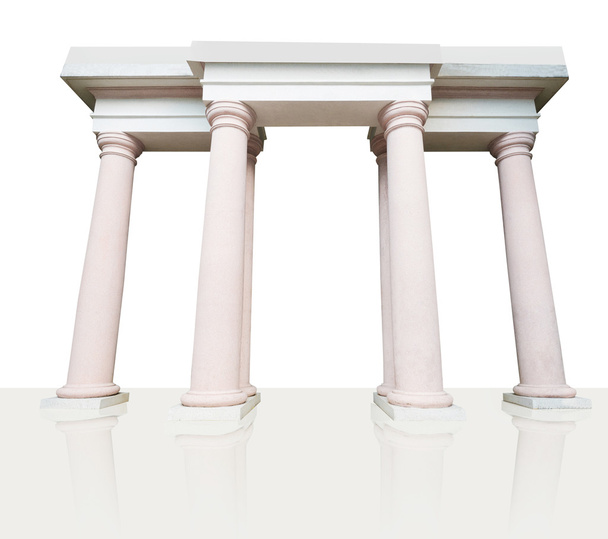 ancient europe-style pillars on white background - Zdjęcie, obraz