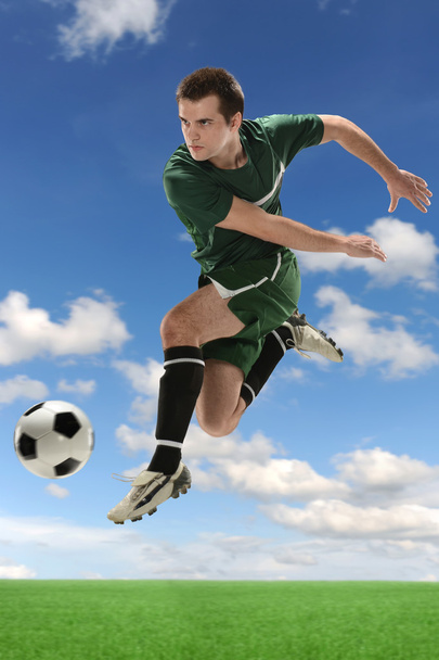 Soccer Player in Action - Zdjęcie, obraz