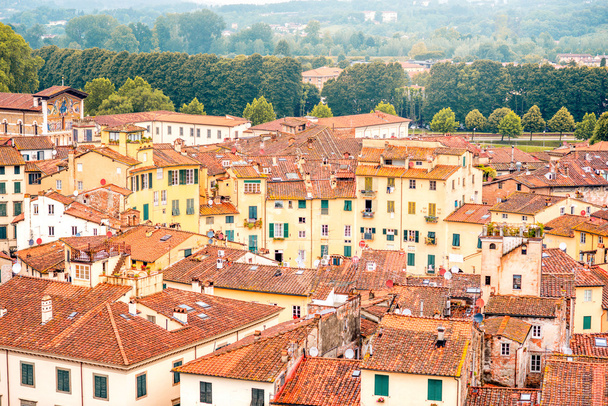 Cityscape view in Lucca old town - Fotó, kép