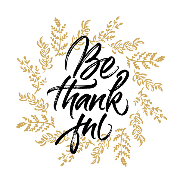 Díkůvzdání přání být vděčný - Vektor, obrázek