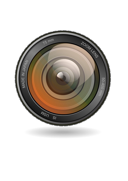 Camera foto lens vectorillustratie. - Vector, afbeelding