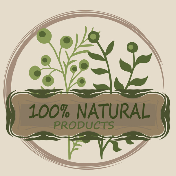 製品またはビジネスのための有機や自然のロゴ - ベクター画像